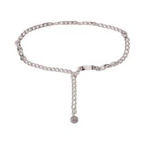 Cinto De Cintura Feminino Com Etiqueta Metálica Em Cor Sólida, Acessório De Moda Hershine Para