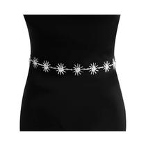 Cinto De Cintura Feminino Retrô De Metal Com Girassol Para Vestidos - Corrente Corporal Versátil Cinto De Cintura Feminino Retrô De Metal Com Girassol Para Vestidos - Corrente Corporal Versátil