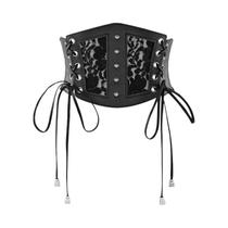 Cinto De Cintura Gótico Feminino Com Elástico E Amarração Larga Para Vestido