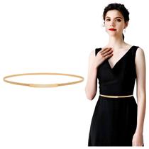 Cinto de cintura JASGOOD feminino Skinny Metal Gold Elastic Chain