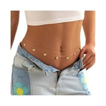 Cinto De Cintura Retrô Feminino Com Borboletas, Joia Corporal Sexy Para Praia De Verão, Acessório De