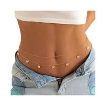 Cinto De Cintura Retrô Feminino Com Borboletas, Joia Corporal Sexy Para Praia De Verão, Acessório De