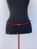 Cinto de cintura Rosa pink bodychain com fecho frontal