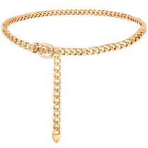 Cinto de corrente de cintura WHIPPY Weave Body Link para mulheres dourado