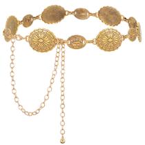 Cinto de corrente WHIPPY feminino Concho Metal Link Western Turquoise Cinto de corrente WHIPPY feminino Concho Metal Link Western Turquoise