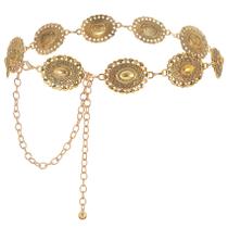 Cinto de corrente WHIPPY feminino Concho Metal Link Western Turquoise