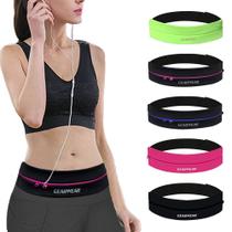 Cinto de corrida GEARWEAR para mulheres/homens, suporte de telefone na cintura, preto, rosa Cinto de corrida GEARWEAR para mulheres/homens, suporte de telefone na cintura, preto, rosa