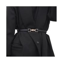 Cinto De Couro Ajustável Feminino Com Fivela Dourada Vintage Cinto De Vestido Em material sintético