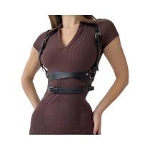 Cinto De Couro Ajustável Feminino Estilo Punk Com Suspensórios Acessório De Cintura