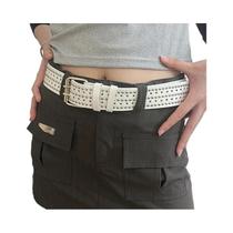 Cinto de couro autêntico Rock Chic Bullet Rivet Cinto de moda feminina fuda com tachas góticas.