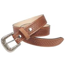Cinto De Couro Country Escama De Peixe Tradicional Unissex Fivela Removível