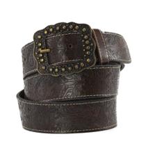Cinto de Couro Country Estampa Floral Nossa Senhora com Fivela Trabalhada Cinto de Couro Country Estampa Floral Nossa Senhora com Fivela Trabalhada