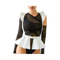 Cinto De Couro Estilo Gótico Feminino Com Saia E Babados Na Cintura, Acessório De Moda Para Ombro Cinto De Couro Estilo Gótico Feminino Com Saia E Babados Na Cintura, Acessório De Moda Para Ombro