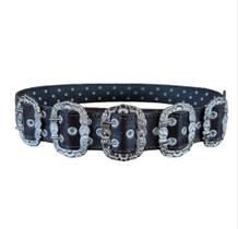 Cinto De Couro Estilo Guaiaca Gaucha Muladeiro 5 Fivelas