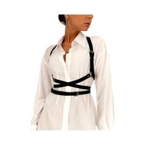 Cinto De Couro Feminino Estilo Punk, Acessórios De Vestuário Com Suspensórios Góticos