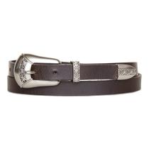 Cinto de couro feminino Lucky Brand com conjunto de fivela ocidental Cinto de couro feminino Lucky Brand com conjunto de fivela ocidental