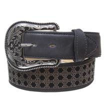 Cinto de Couro Feminno Preto com Strass Cow Way 32923 Cinto de Couro Feminno Preto com Strass Cow Way 32923