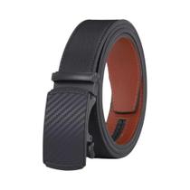 Cinto De Couro Genuíno Azul Para Homens Com Fivela Automática De Liga, Luxo E Estilo Para Negócios