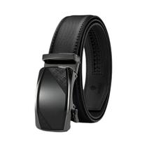 Cinto De Couro Luxuoso Masculino Com Fivela Automática, Cinto De Negócios Em Couro Genuine