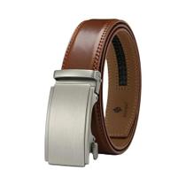 Cinto De Couro Luxuoso Masculino Com Fivela Automática, Cinto De Negócios Em Couro Genuine