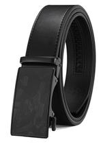 Cinto de couro masculino CHAOREN com catraca com 3,5 cm de largura, preto Cinto de couro masculino CHAOREN com catraca com 3,5 cm de largura, preto