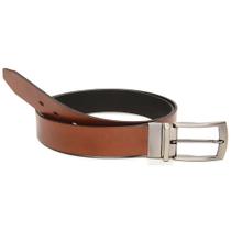 Cinto De Couro Masculino Dupla Face Caramelo E Preto 0403