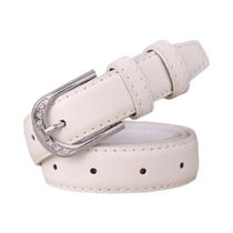 Cinto De Couro PU Branco Para Mulheres Com Fivela Vintage, Cinto De Alta Qualidade Para Calças