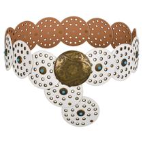Cinto de Couro QILVYTH Western Boho Cowgirl 48 pol.