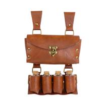 Cinto De Couro Renascentista Com Bolsa De Cintura E Rolha De Garrafa De Vidro Para Alquimia De Mago