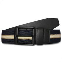 Cinto De Couro Slim Oldmoney Masculino Legitimo Azul Marinho