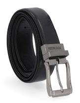Cinto de couro Steve Madden reversível preto marrom 32"