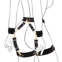 Cinto de coxa LUXINGLU Punk Leather para mulheres - preto Cinto de coxa LUXINGLU Punk Leather para mulheres - preto