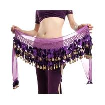 Cinto De Dança Do Ventre Com Franjas De Lantejoulas Para Mulheres, Cores Variadas