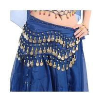 Cinto De Dança Do Ventre Feminino De 140cm Com Lantejoulas E Franjas Em Chiffon Para Dança Da