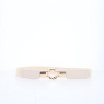 Cinto de Elástico com Fecho de Encaixe em Fivela Metalizada