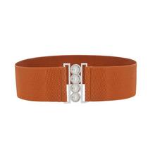 Cinto De Elástico Largo Vintage Retrô Design Fivela de Metal