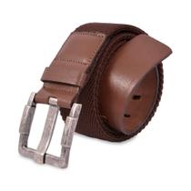 Cinto de Elastico Social Masculino Ponteiras de Couro Confortavel Ajuste Fivela