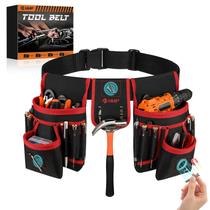 Cinto de ferramentas UUP Magnetic de 26 bolsos, pesado para homens, vermelho Cinto de ferramentas UUP Magnetic de 26 bolsos, pesado para homens, vermelho