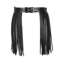 Cinto de franja para mulheres Cinto de couro Tassel Belt Degpum