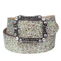 Cinto de Glitter Prata Cow Way 36786