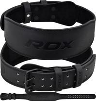 Cinto de levantamento de peso RDX Gym Fitness em couro bovino 4" 6"