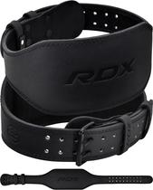 Cinto de levantamento de peso RDX Gym Fitness em couro bovino 4" 6"
