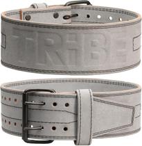 Cinto de levantamento de peso Tribe Lifting Grey Genuine Leather Large