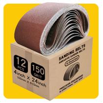 Cinto de lixamento TPmax 4x24 polegadas, óxido de alumínio 150 grão, pacote com 12 Cinto de lixamento TPmax 4x24 polegadas, óxido de alumínio 150 grão, pacote com 12