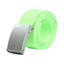 Cinto De Lona Unissex Com Fivela De Metal Em Cores Vibrantes, Cintos De Jeans De Luxo De Alta