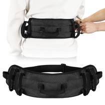 Cinto de marcha Rhino Valley para idosos com 7 alças 150 cm preto