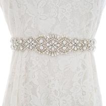 Cinto De Noiva Debutante Strass Cristais Cetim Brilho Luxo