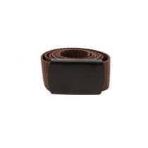 Cinto de nylon padrão sem fivela - marrom