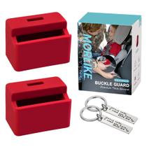 Cinto de segurança de silicone Secure Buckle Safety Cover Lock, pacote com 2