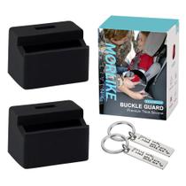 Cinto de segurança de silicone Secure Buckle Safety Cover Lock, pacote com 2